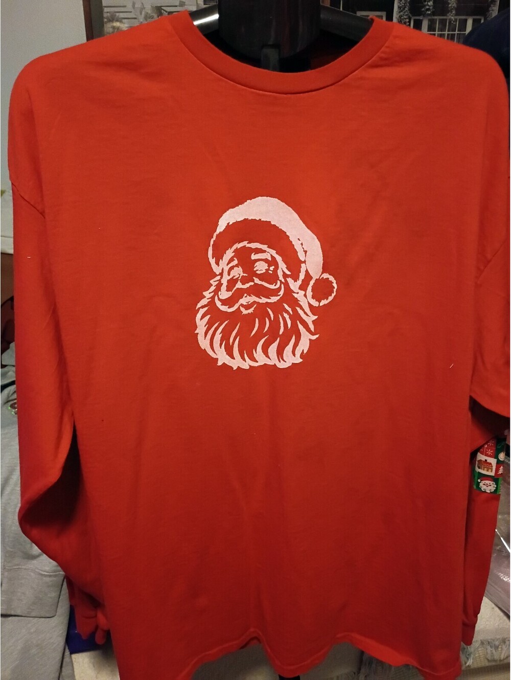 Delta Red Long Sleeve Santa Claus Holiday T-Shirt Size 2XL